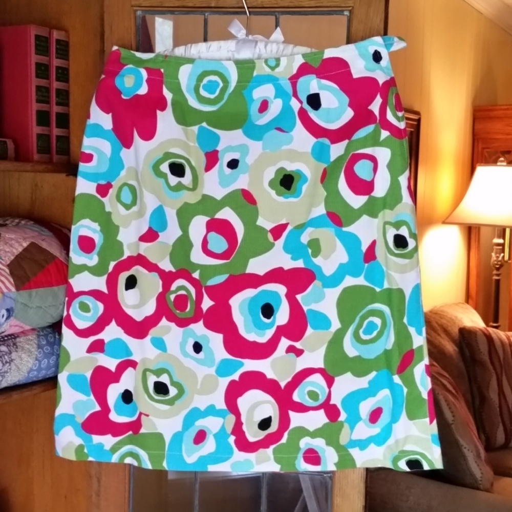 Final Price Susan Bristol Bold Floral Skirt